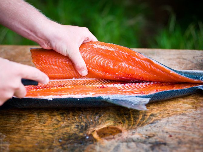 как правильно разделать лосось